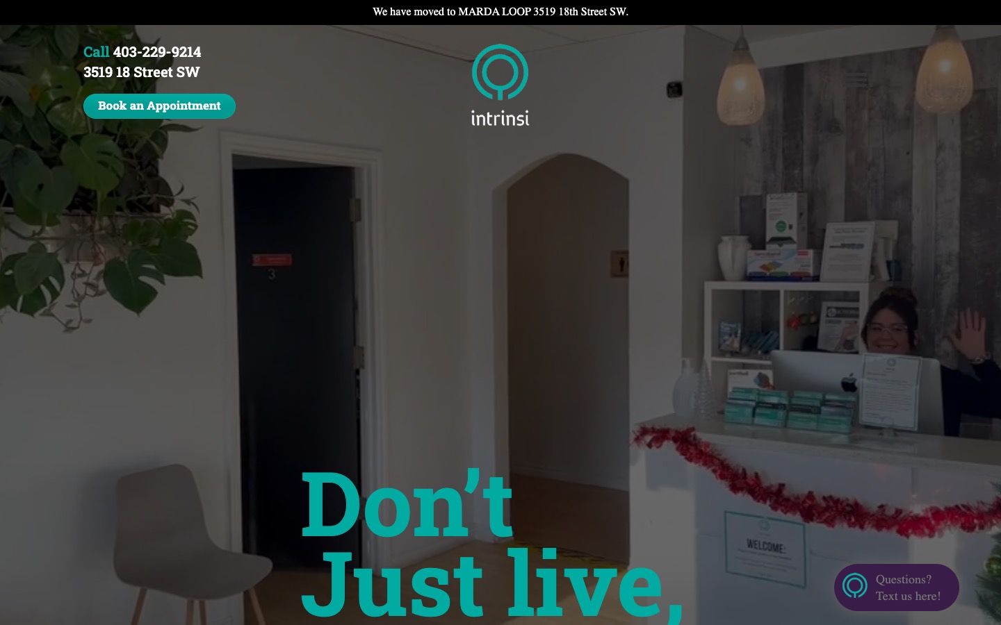 The current homepage